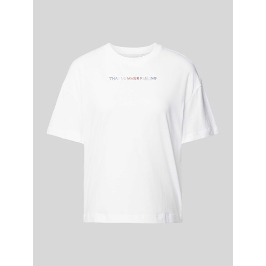 T-shirt z obszyciem z kamieni stras ze sklepu Peek&Cloppenburg  w kategorii Bluzki damskie - zdjęcie 170624310