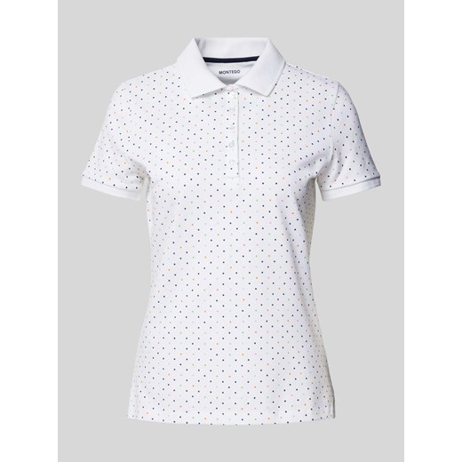 Koszulka polo o kroju slim fit z wzorem na całej powierzchni ze sklepu Peek&Cloppenburg  w kategorii Bluzki damskie - zdjęcie 170624412