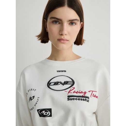 Reserved - Bluza z nadrukami - biały ze sklepu Reserved w kategorii Bluzy damskie - zdjęcie 170625913
