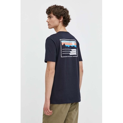 Quiksilver t-shirt bawełniany męski kolor granatowy z nadrukiem ze sklepu ANSWEAR.com w kategorii T-shirty męskie - zdjęcie 170632991