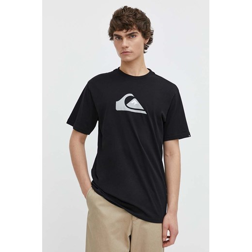 Quiksilver t-shirt bawełniany męski kolor czarny z nadrukiem ze sklepu ANSWEAR.com w kategorii T-shirty męskie - zdjęcie 170633001