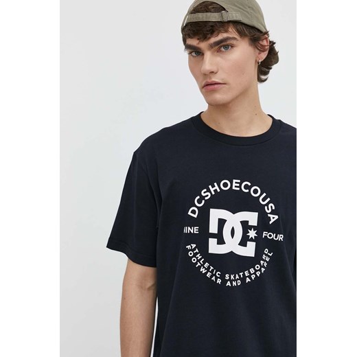 DC t-shirt bawełniany męski kolor granatowy z nadrukiem ADYZT05376 ze sklepu ANSWEAR.com w kategorii T-shirty męskie - zdjęcie 170633042