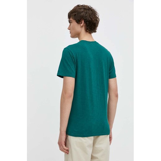T-shirt męski Superdry z krótkimi rękawami zielony bawełniany 