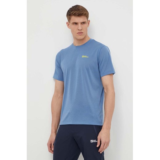 Jack Wolfskin t-shirt sportowy Vonnan kolor niebieski gładki 1809951 ze sklepu ANSWEAR.com w kategorii T-shirty męskie - zdjęcie 170633073