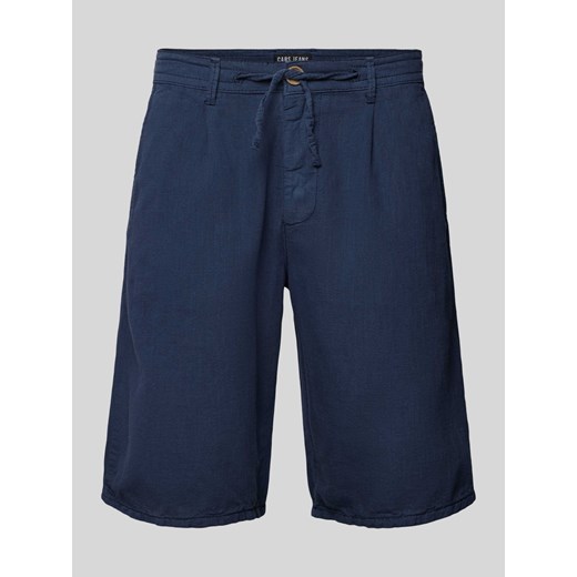 Szorty o kroju regular fit z wiązanym paskime model ‘HORAN’ ze sklepu Peek&Cloppenburg  w kategorii Spodenki męskie - zdjęcie 170634460