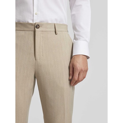 Spodnie do garnituru o kroju slim fit ze wzorem w paski model ‘PETER’ Selected Homme 44 Peek&Cloppenburg 
