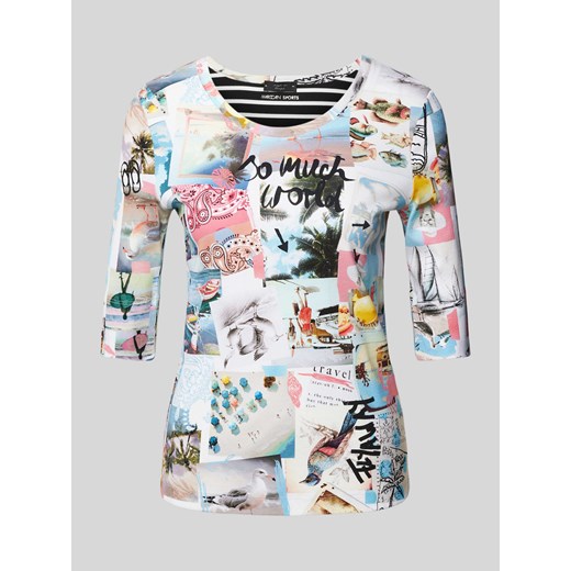 T-shirt ze wzorem na całej powierzchni i rękawem o dł. 1/2 ze sklepu Peek&Cloppenburg  w kategorii Bluzki damskie - zdjęcie 170634570