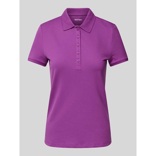 Koszulka polo o kroju regular fit w jednolitym kolorze Montego M Peek&Cloppenburg 