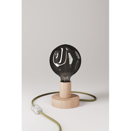 H & M - Drewniana Lampa Stołowa Z Żarówką Bumped - Szary ze sklepu H&M w kategorii Lampy stołowe - zdjęcie 170635500