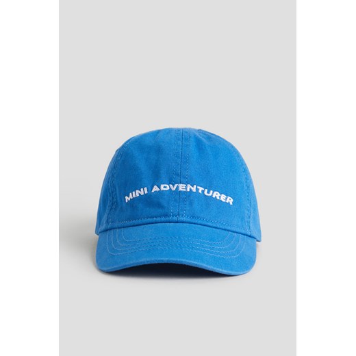 H & M - Bawełniana czapka z daszkiem - Niebieski ze sklepu H&M w kategorii Czapki dziecięce - zdjęcie 170635674