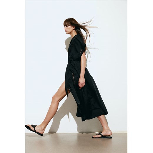 H & M - Szmizjerka z domieszką lnu - Czarny ze sklepu H&M w kategorii Sukienki - zdjęcie 170635724