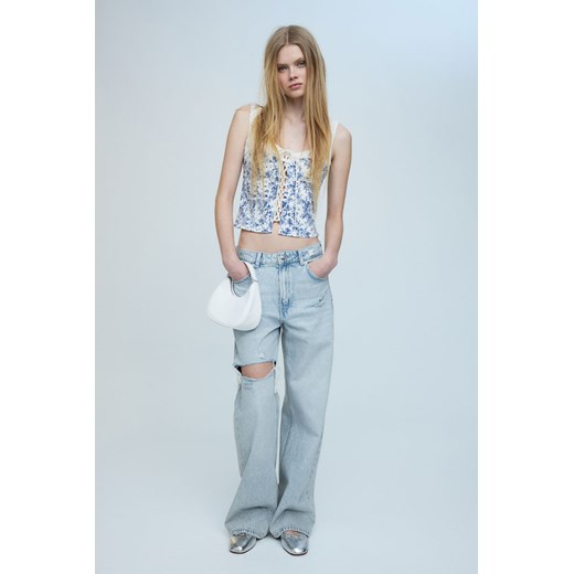 H & M - Wide High Jeans - Niebieski ze sklepu H&M w kategorii Jeansy damskie - zdjęcie 170635730