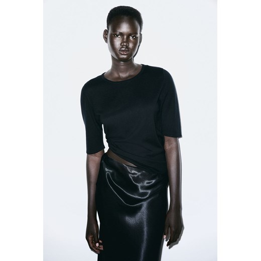 H & M - Top z domieszką kaszmiru - Czarny ze sklepu H&M w kategorii Bluzki damskie - zdjęcie 170635763