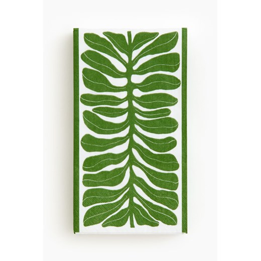 H & M - Serwetki papierowe 15-pak - Zielony ze sklepu H&M w kategorii Tekstylia kuchenne - zdjęcie 170635823
