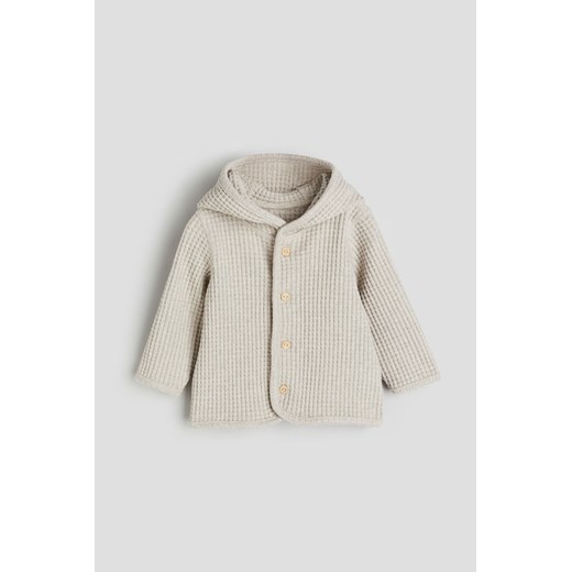 H & M - Waflowy kardigan - Brązowy ze sklepu H&M w kategorii Bluzy i swetry - zdjęcie 170635833