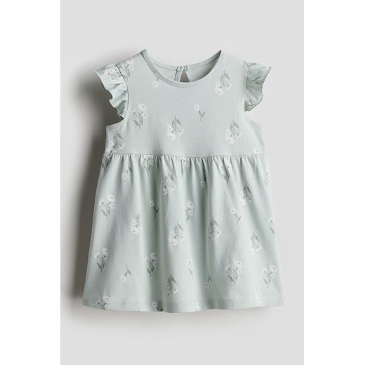 H & M - Dżersejowa sukienka - Zielony ze sklepu H&M w kategorii Sukienki niemowlęce - zdjęcie 170635864