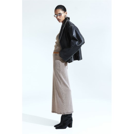 H & M - Dżersejowa spódnica maxi - Szary ze sklepu H&M w kategorii Spódnice - zdjęcie 170636214