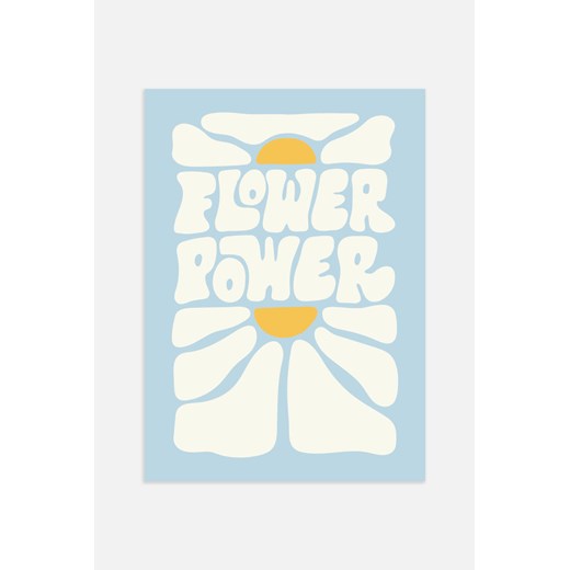 H & M - Flower Power Plakat - Niebieski ze sklepu H&M w kategorii Plakaty - zdjęcie 170636253