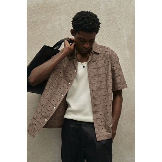 Koszula męska H & M casualowa z długim rękawem z tkaniny 