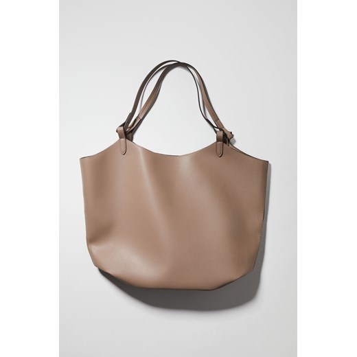 H & M - Powlekana torba shopper - Brązowy ze sklepu H&M w kategorii Torby Shopper bag - zdjęcie 170636741