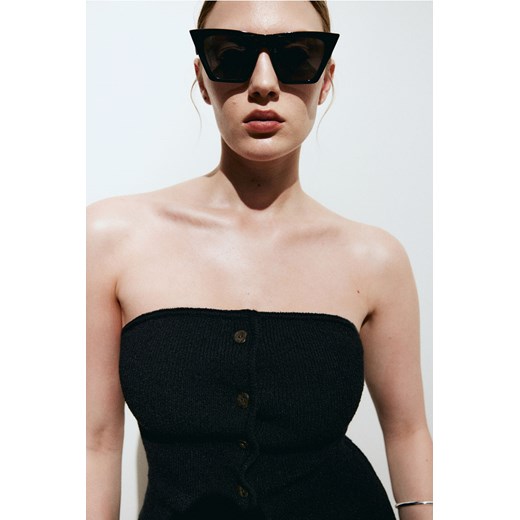 H & M - Okulary przeciwsłoneczne typu „kocie oczy" - Czarny ze sklepu H&M w kategorii Okulary przeciwsłoneczne damskie - zdjęcie 170636793