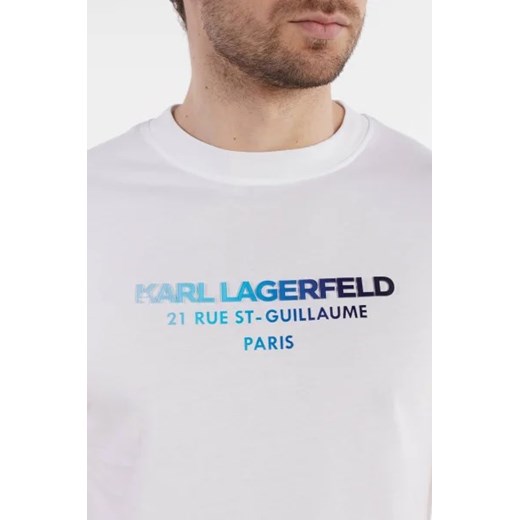 T-shirt męski Karl Lagerfeld biały z krótkimi rękawami 