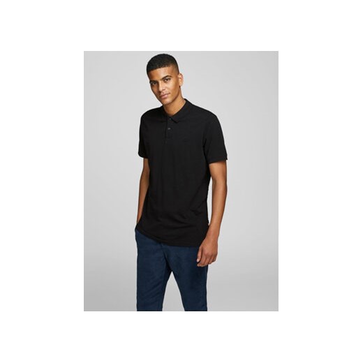 Jack&Jones Polo Basic 12136516 Czarny Slim Fit ze sklepu MODIVO w kategorii T-shirty męskie - zdjęcie 170640731