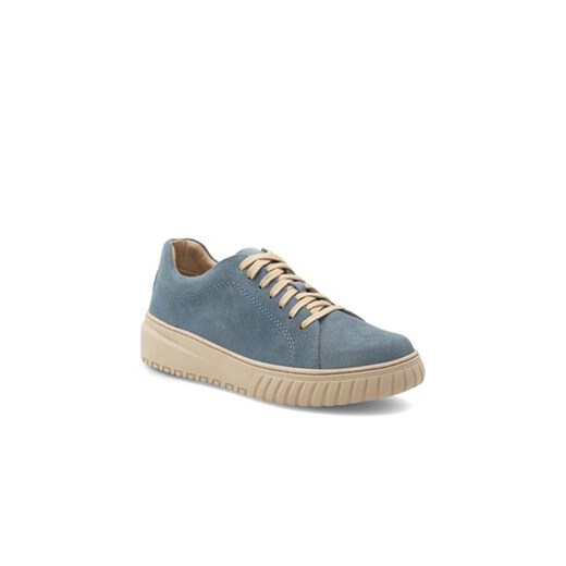 Buty sportowe damskie Lasocki sneakersy niebieskie płaskie wiązane