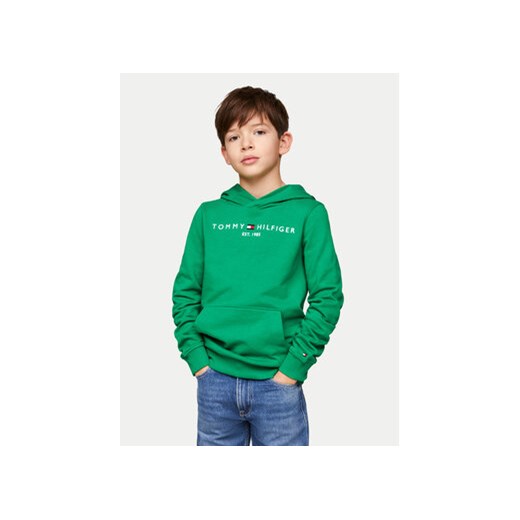 Tommy Hilfiger Bluza Essential KS0KS00205 Zielony Regular Fit ze sklepu MODIVO w kategorii Bluzy chłopięce - zdjęcie 170641240
