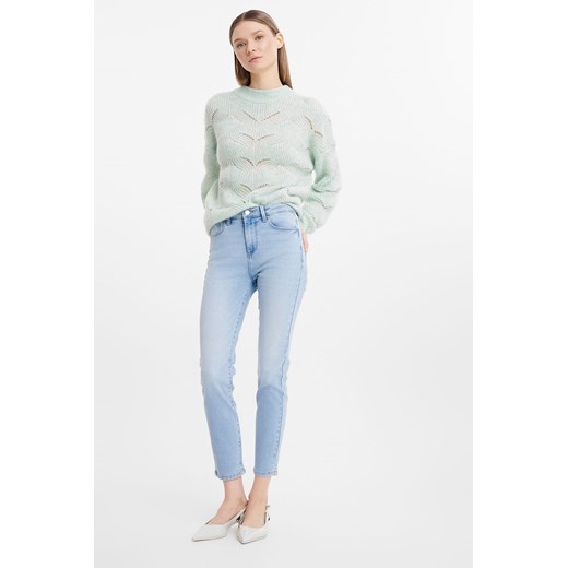 Spodnie jeansowe damskie slim niebieskie ze sklepu 5.10.15 w kategorii Jeansy damskie - zdjęcie 170641873