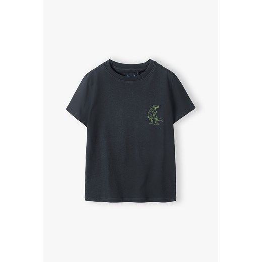 Bawełniany czarny t-shirt chłopięcy z dinozaurem 5.10.15. ze sklepu 5.10.15 w kategorii T-shirty chłopięce - zdjęcie 170641952