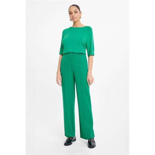 Spodnie klasyczne damskie zielone ze sklepu 5.10.15 w kategorii Spodnie damskie - zdjęcie 170642192