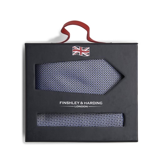 Finshley & Harding London Krawat i poszetka z jedwabiu Mężczyźni Jedwab Finshley & Harding London ONE SIZE vangraaf