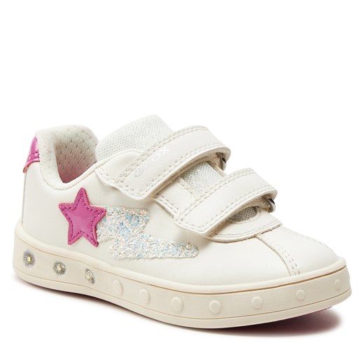 Sneakersy Geox J Skylin Girl J458WA 000BC C0563 M White/Fuchsia Geox 27 eobuwie.pl