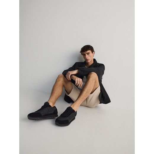Reserved - Sneakersy z łączonych materiałów - czarny ze sklepu Reserved w kategorii Buty sportowe męskie - zdjęcie 170644972