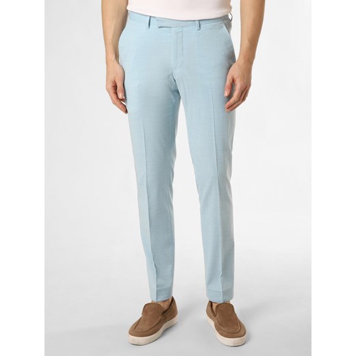 Finshley & Harding Spodnie - Kalifornia Mężczyźni Slim Fit jasnoniebieski marmurkowy ze sklepu vangraaf w kategorii Spodnie męskie - zdjęcie 170645310
