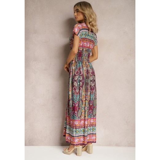 Sukienka Renee w abstrakcyjne wzory maxi w stylu boho