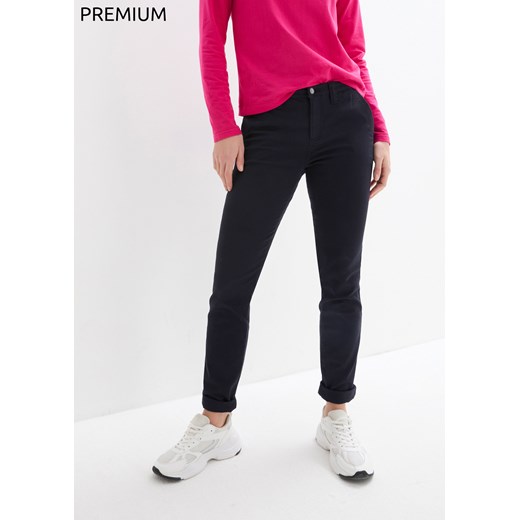 Spodnie twillowe Essential w fasonie z 4 kieszeniami, Slim Fit ze sklepu bonprix w kategorii Spodnie damskie - zdjęcie 170650203
