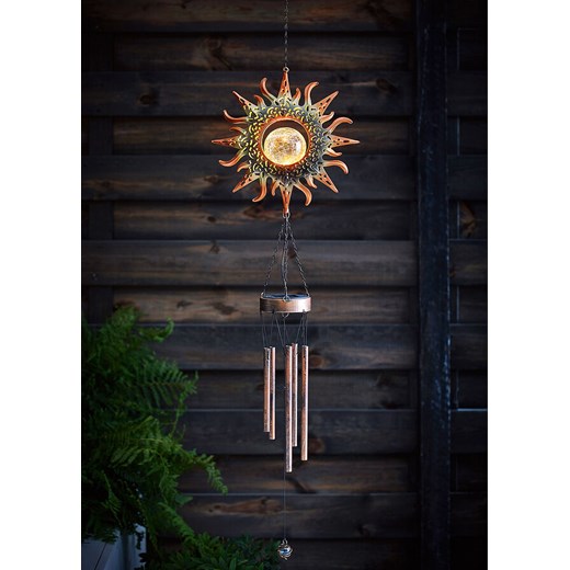 Ozdoba solarna Dzwonki wietrzne ze szklaną kulą ze sklepu bonprix w kategorii Dekoracje - zdjęcie 170650882