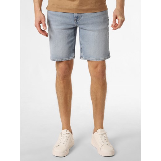Tommy Hilfiger Męskie spodenki jeansowe - Brooklyn Short Mężczyźni Bawełna light stone jednolity ze sklepu vangraaf w kategorii Spodenki męskie - zdjęcie 170651683