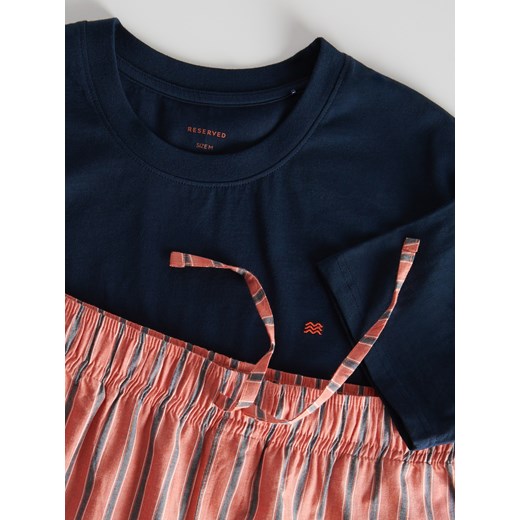 Reserved - Piżama dwuczęściowa - granatowy ze sklepu Reserved w kategorii Piżamy męskie - zdjęcie 170652751