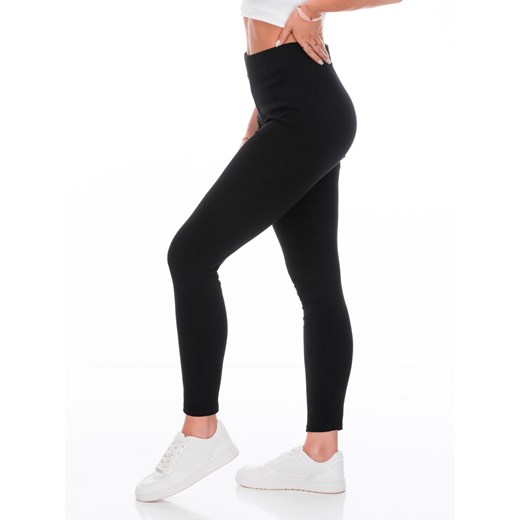 Spodnie damskie legginsy 247PLR - czarne ze sklepu Edoti w kategorii Spodnie damskie - zdjęcie 170653194