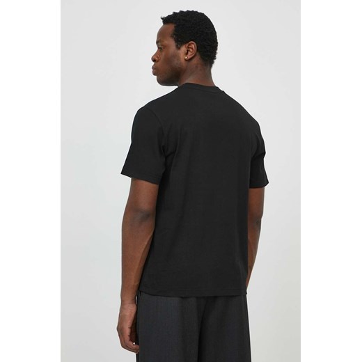 Lacoste t-shirt bawełniany męski kolor czarny gładki Lacoste L ANSWEAR.com