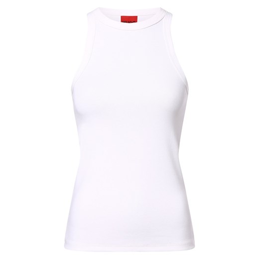 HUGO Top damski - The Plain Tank Kobiety biały jednolity ze sklepu vangraaf w kategorii Bluzki damskie - zdjęcie 170654972