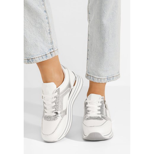 Białe sneakersy na koturnie Nellia Zapatos 39 Zapatos