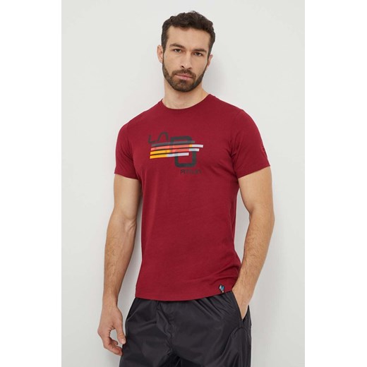 LA Sportiva t-shirt Stripe Cube męski kolor bordowy z nadrukiem N98320320 ze sklepu ANSWEAR.com w kategorii T-shirty męskie - zdjęcie 170657274