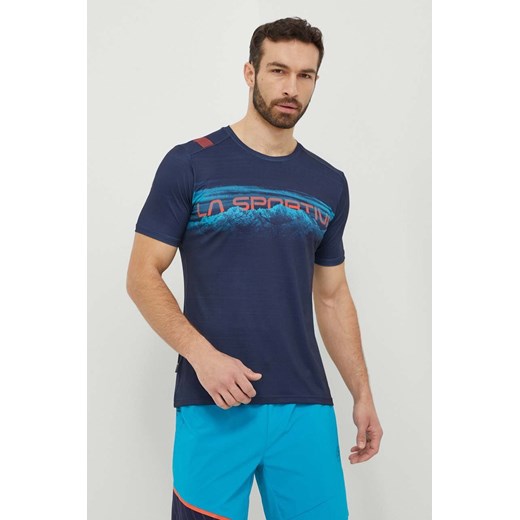 LA Sportiva t-shirt sportowy Horizon kolor granatowy z nadrukiem P65643643 ze sklepu ANSWEAR.com w kategorii T-shirty męskie - zdjęcie 170657280