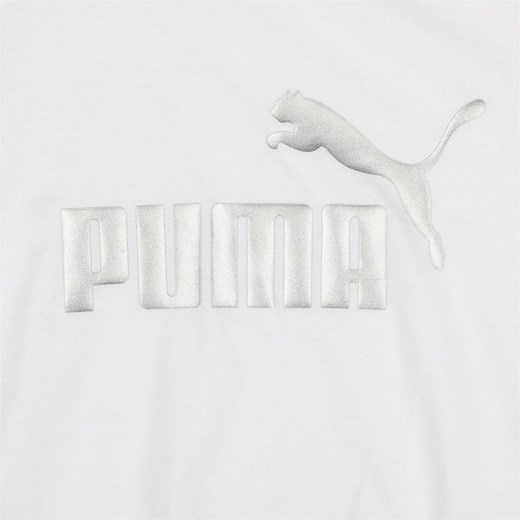 Bluzka dziewczęca Puma biała z krótkim rękawem 