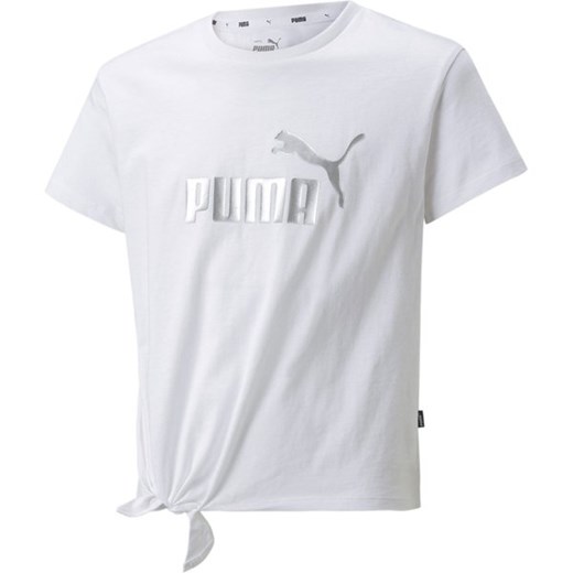Koszulka juniorska ESS+ Logo Knotted Tee Puma ze sklepu SPORT-SHOP.pl w kategorii Bluzki dziewczęce - zdjęcie 170658980