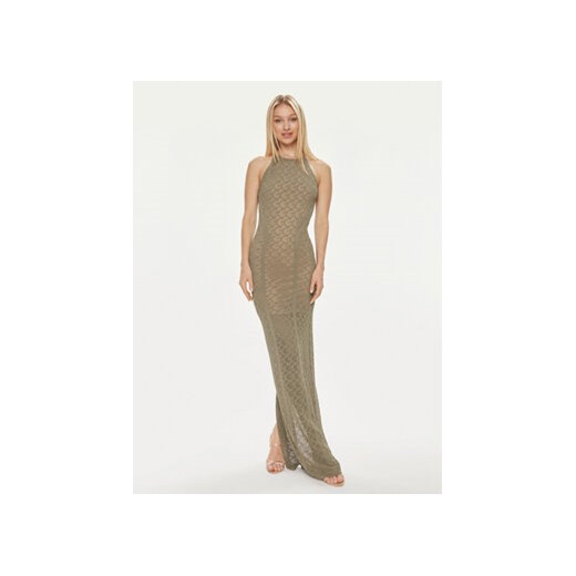 Guess Sukienka wieczorowa Belle W4GK80 Z36O0 Zielony Slim Fit ze sklepu MODIVO w kategorii Sukienki - zdjęcie 170659462
